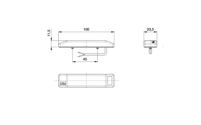 Фонарь габаритный Jokon LED, 100x23,5х11,5 оранжевый