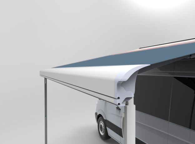 Маркиза настенная электро Camplife 2,5 м белая, морская волна
