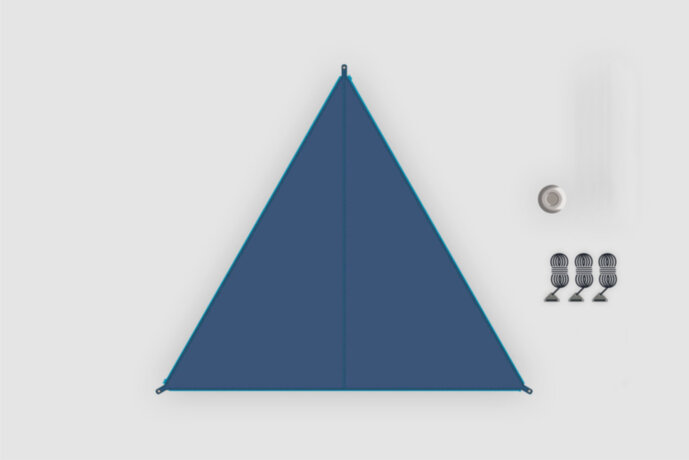Навес Bent New Zealand, 250x250x50см, темно-синий