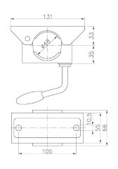 Хомут опорного колеса Winterhoff KLE48, 250кг, 2 отверстий