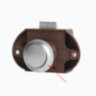 Замок мебельный Push-Lock, 15мм, коричневый/хром матовый (50 шт)