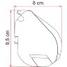 Маркиза настенная Fiamma F35 pro, 1,8м, черная, королевский серый